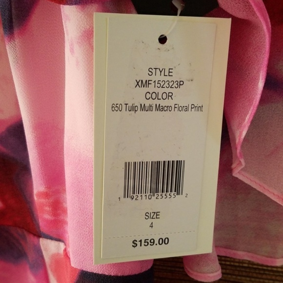 NWT Halston Cold Shoulder Dress Floral Print - Picture 8 of 8